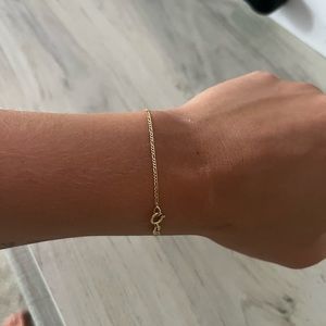 BABYGOLD thin gold figaro bracelet